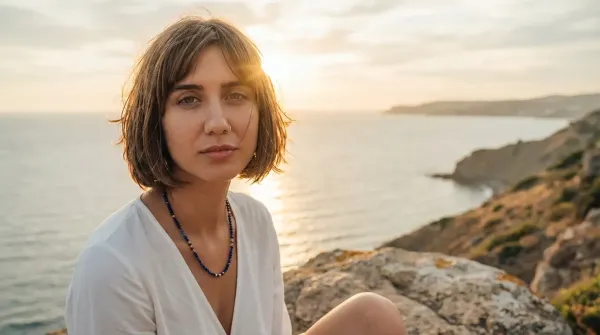 Halskette Juana Sterling Silber mit Lapislazuli Perlen